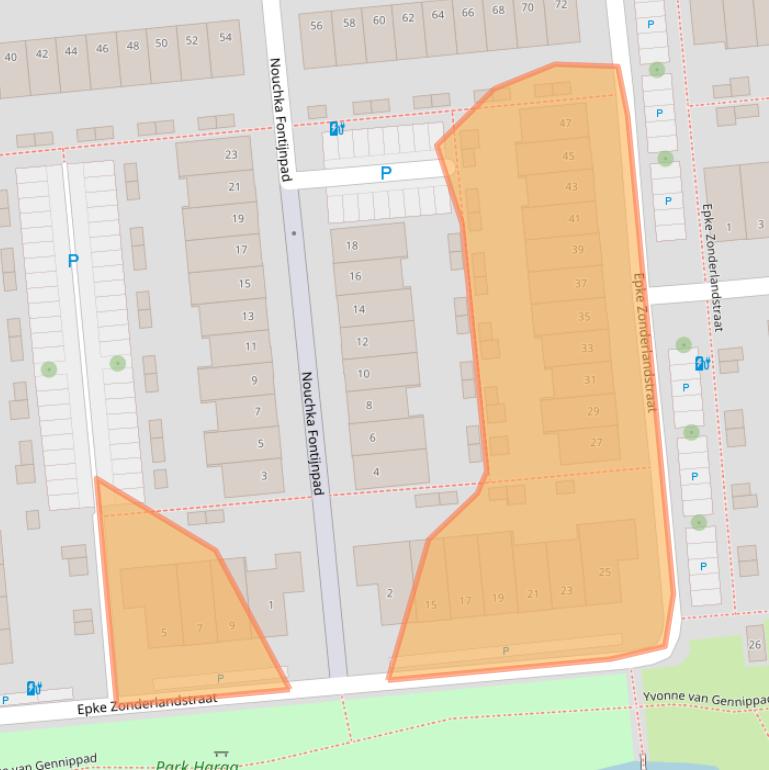 Kaart van postcodegebied 3118JX.