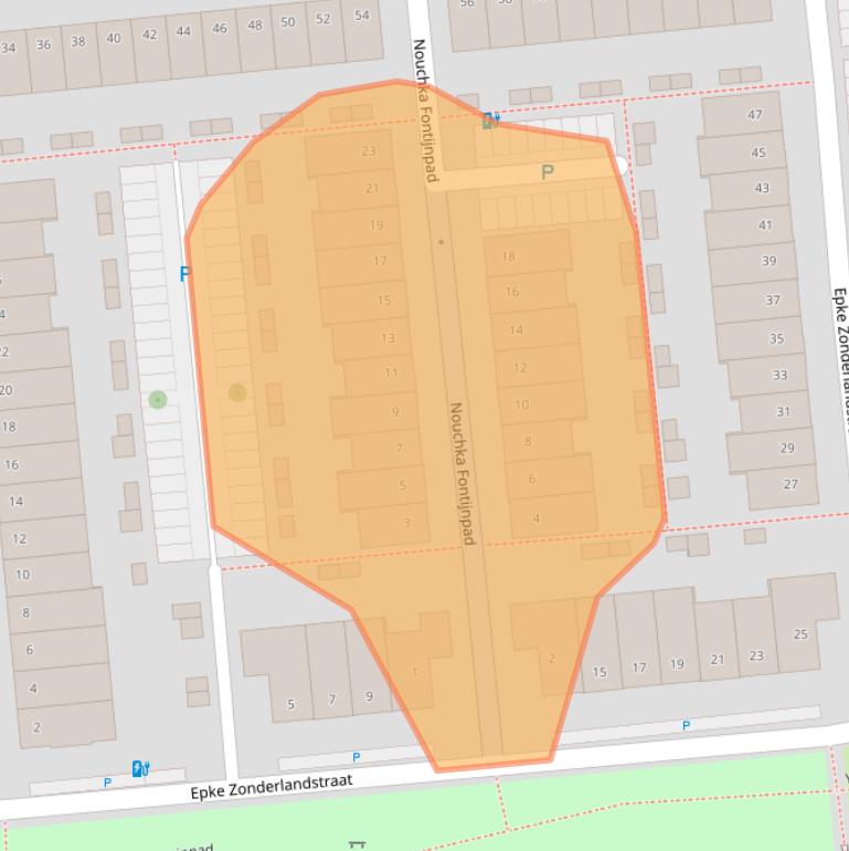 Kaart van postcodegebied 3118JZ.