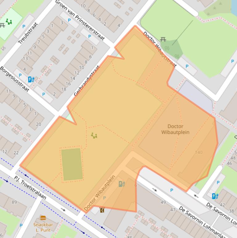 Kaart van postcodegebied 3118KG.