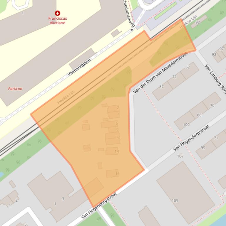 Kaart van postcodegebied 3118LD.