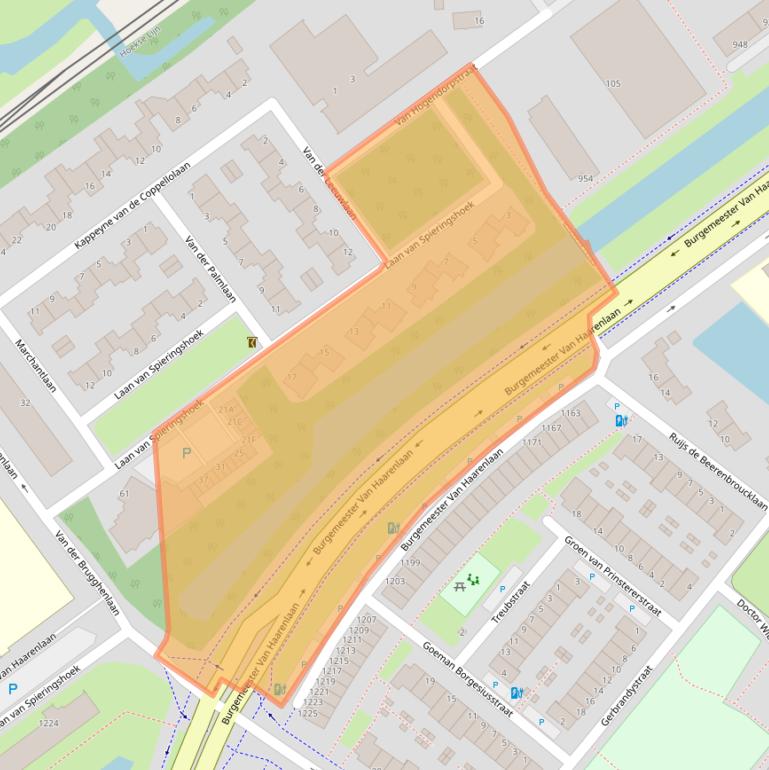 Kaart van postcodegebied 3118LL.