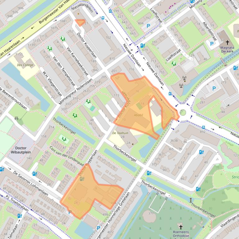 Kaart van postcodegebied 3118RR.