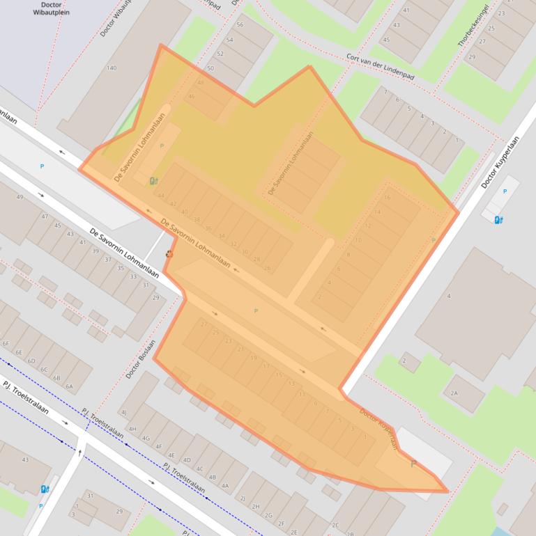 Kaart van postcodegebied 3118RS.