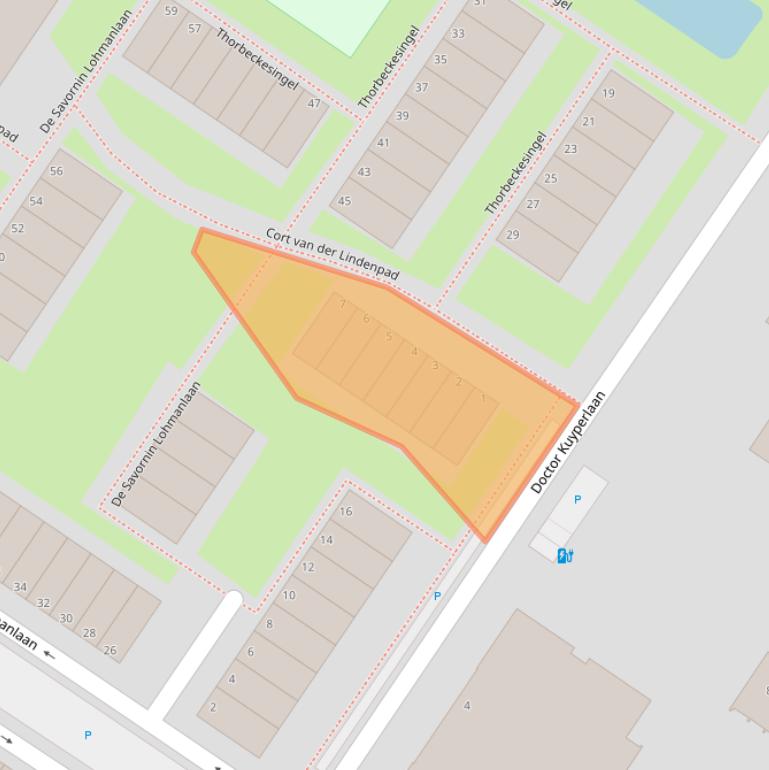 Kaart van postcodegebied 3118RX.