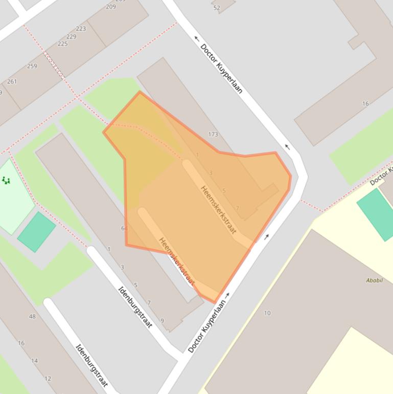 Kaart van postcodegebied 3118SB.