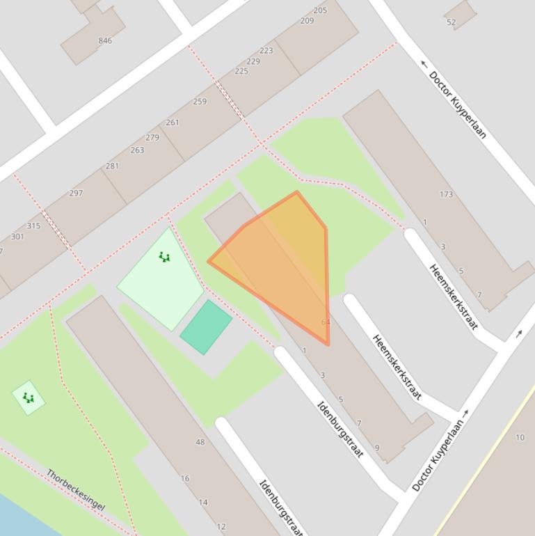 Kaart van postcodegebied 3118SC.