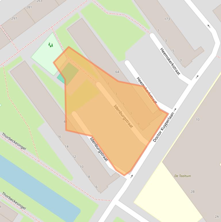 Kaart van postcodegebied 3118SE.