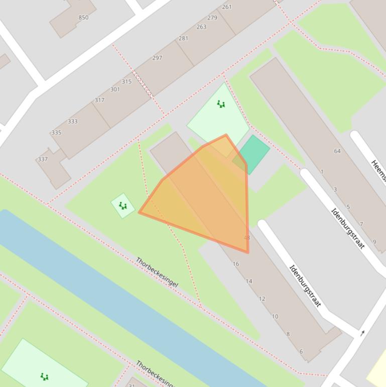 Kaart van postcodegebied 3118SG.