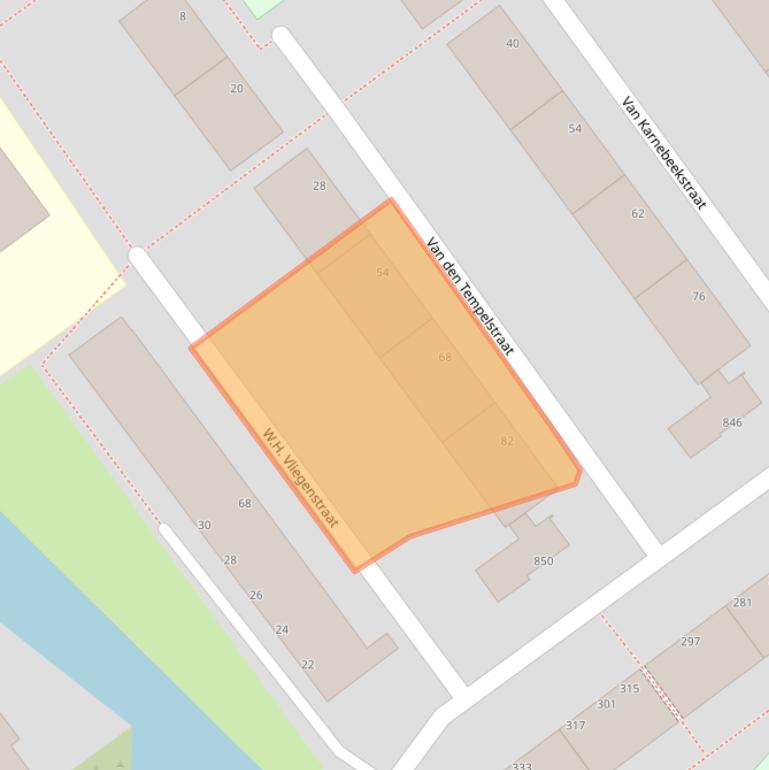 Kaart van postcodegebied 3118TL.