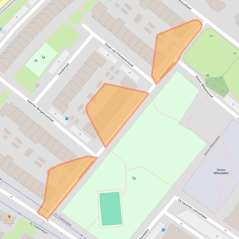 Kaart van postcodegebied 3118TT.