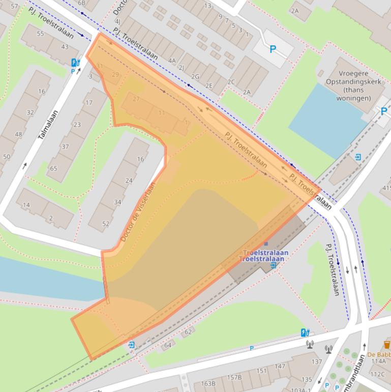 Kaart van postcodegebied 3118VA.