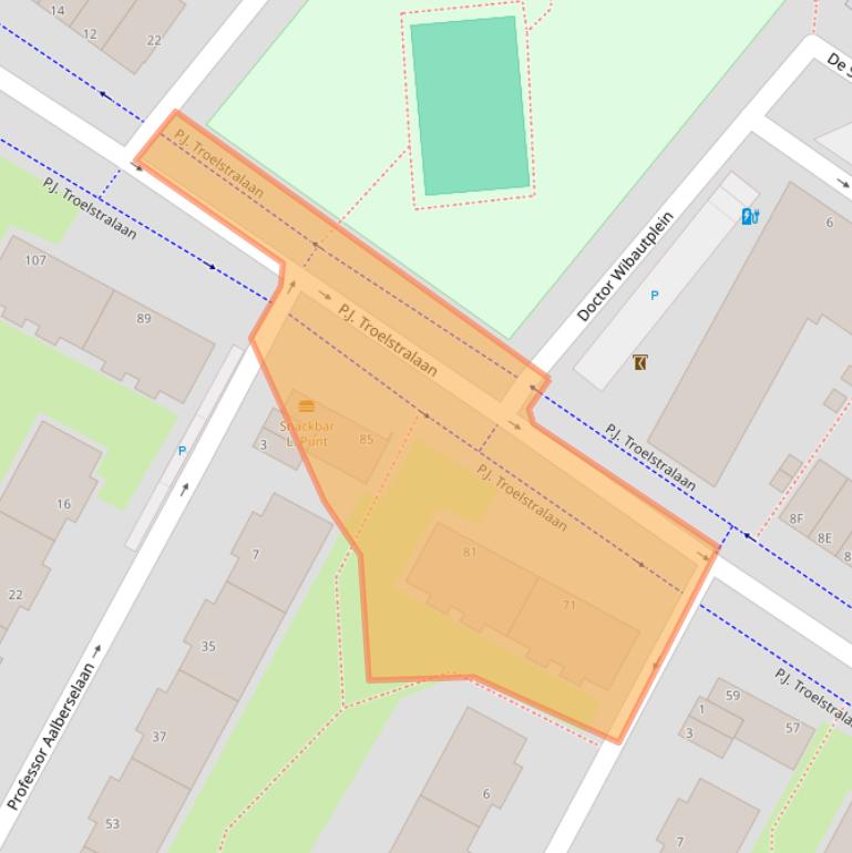 Kaart van postcodegebied 3118VC.