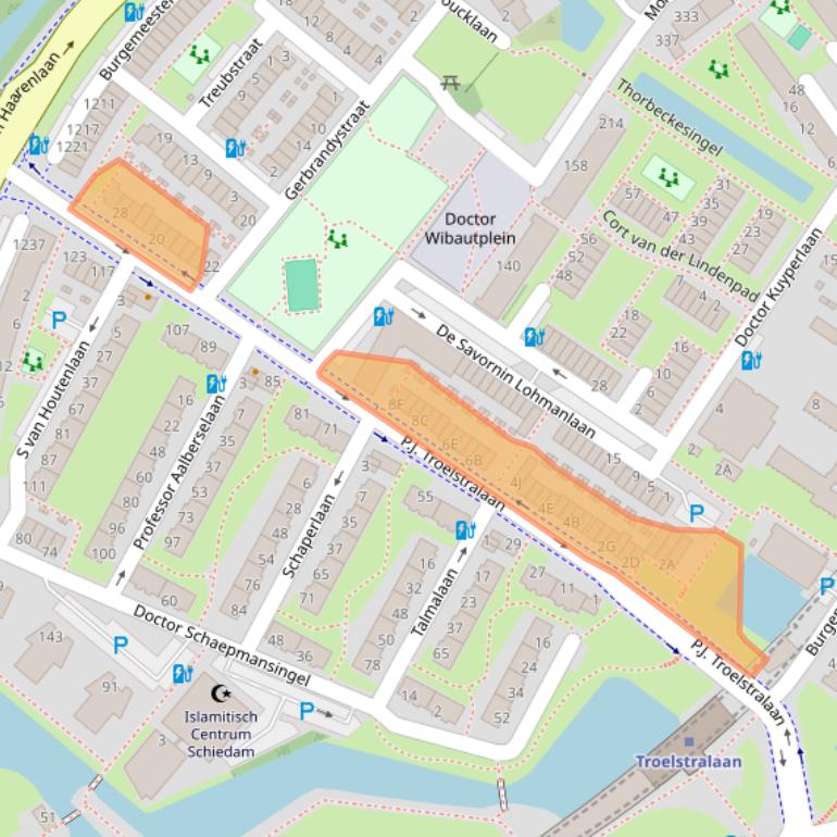 Kaart van postcodegebied 3118VG.