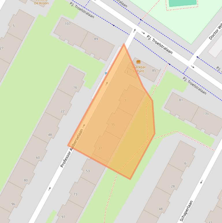 Kaart van postcodegebied 3118XA.