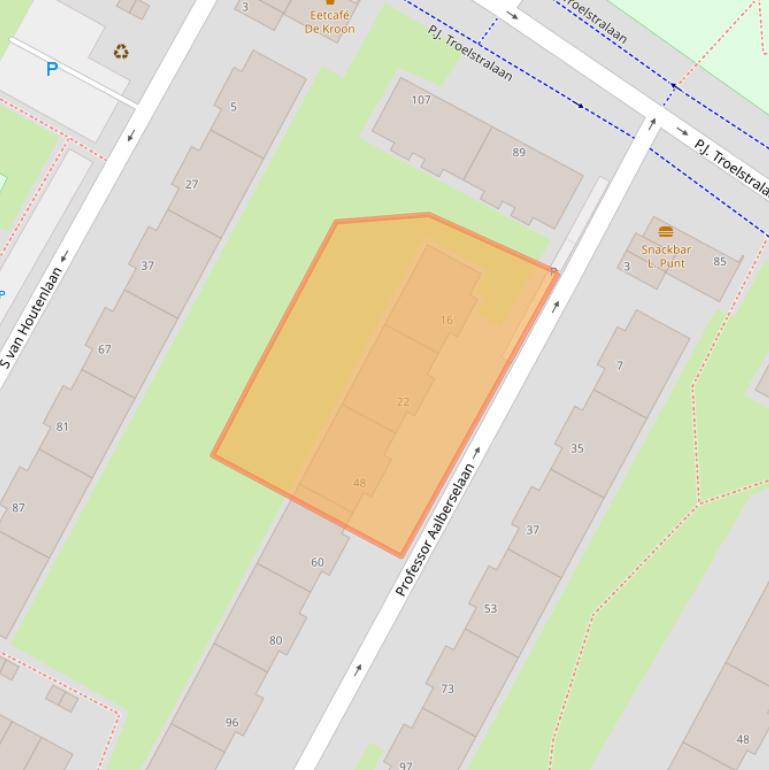Kaart van postcodegebied 3118XC.