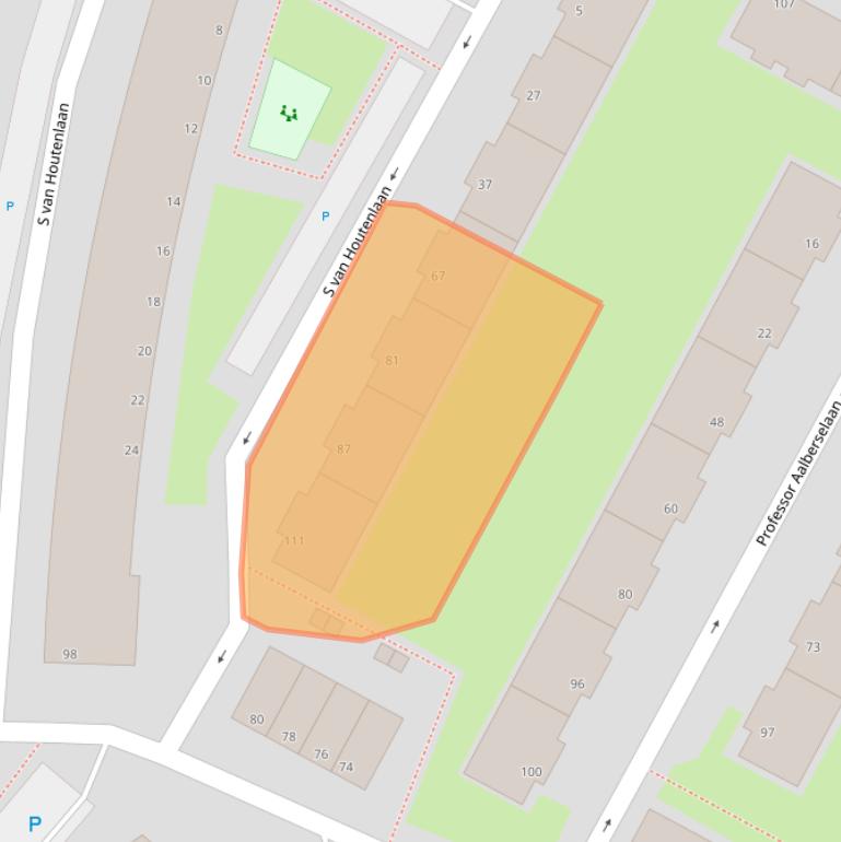 Kaart van postcodegebied 3118XG.