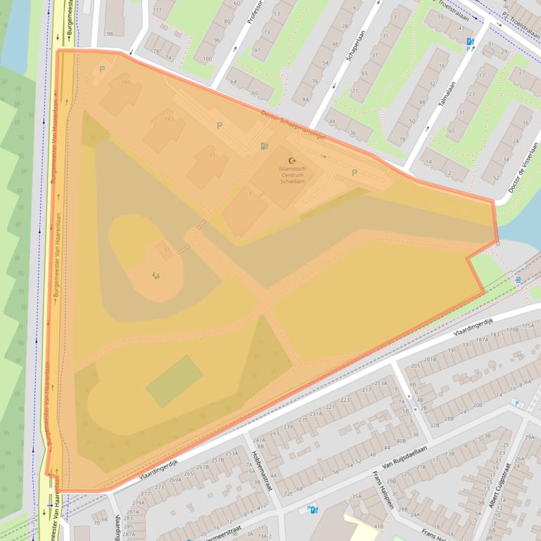 Kaart van postcodegebied 3118XH.