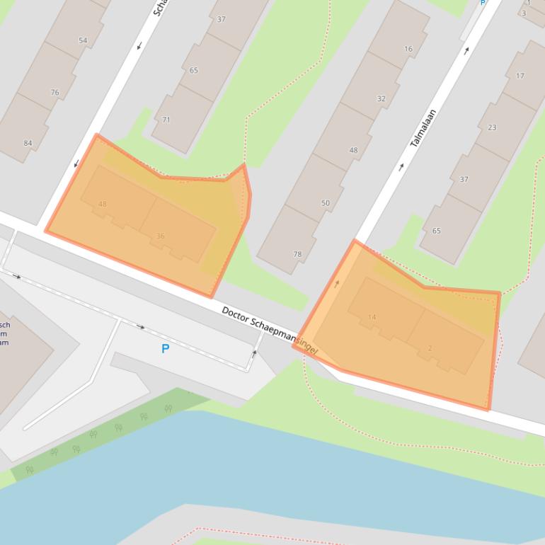 Kaart van postcodegebied 3118XJ.