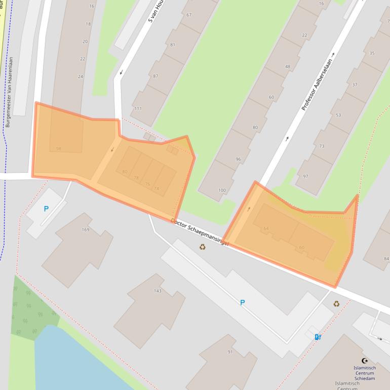 Kaart van postcodegebied 3118XK.