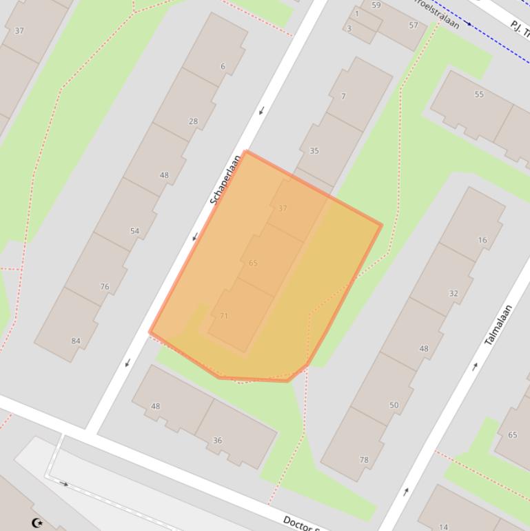 Kaart van postcodegebied 3118XM.