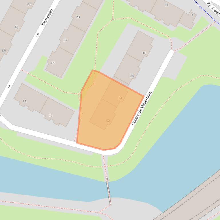 Kaart van postcodegebied 3118XZ.