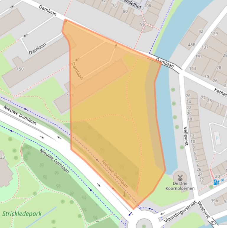 Kaart van postcodegebied 3119AE.