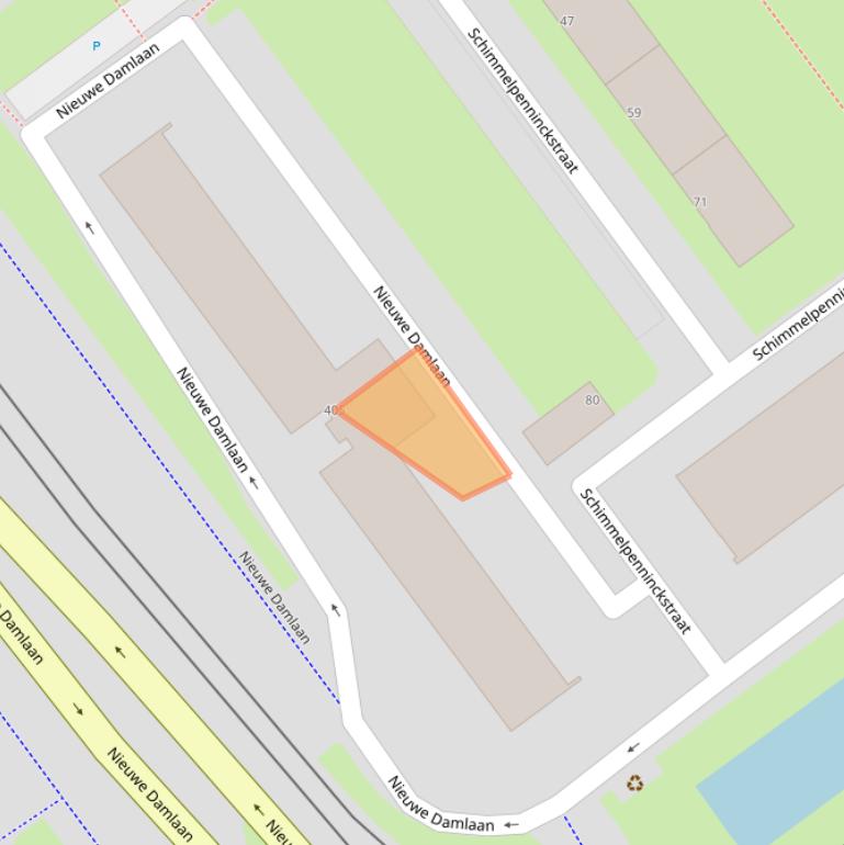 Kaart van postcodegebied 3119AJ.