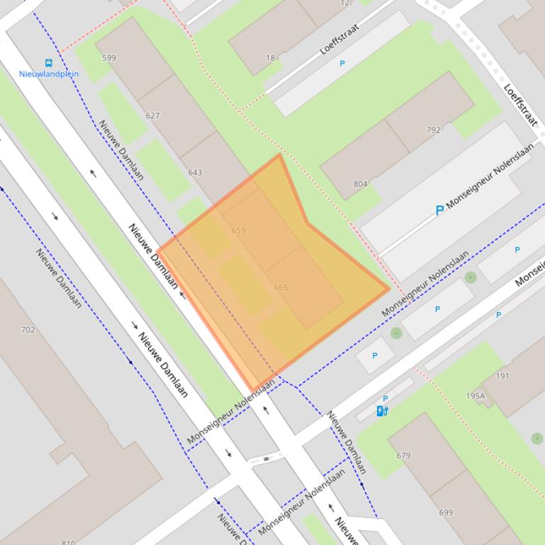 Kaart van postcodegebied 3119AR.