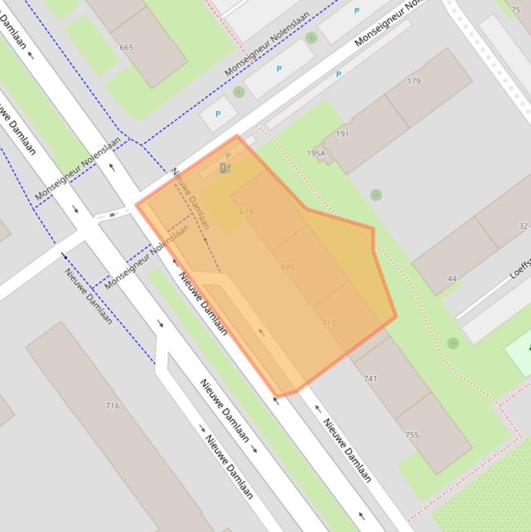 Kaart van postcodegebied 3119AS.