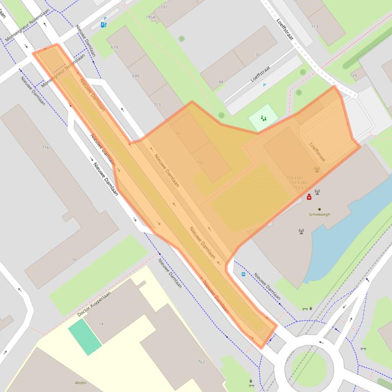 Kaart van postcodegebied 3119AT.