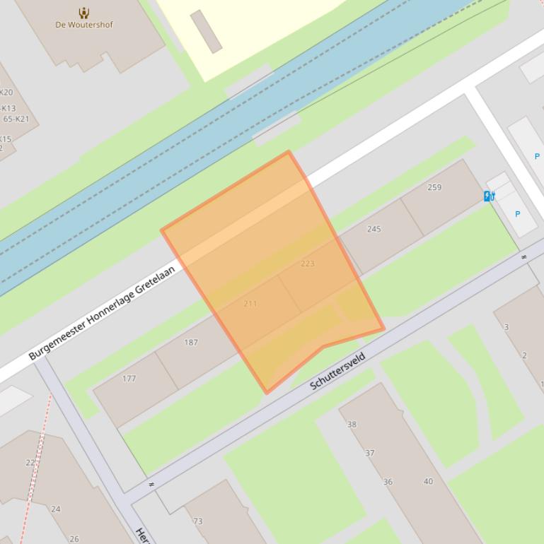 Kaart van postcodegebied 3119BE.