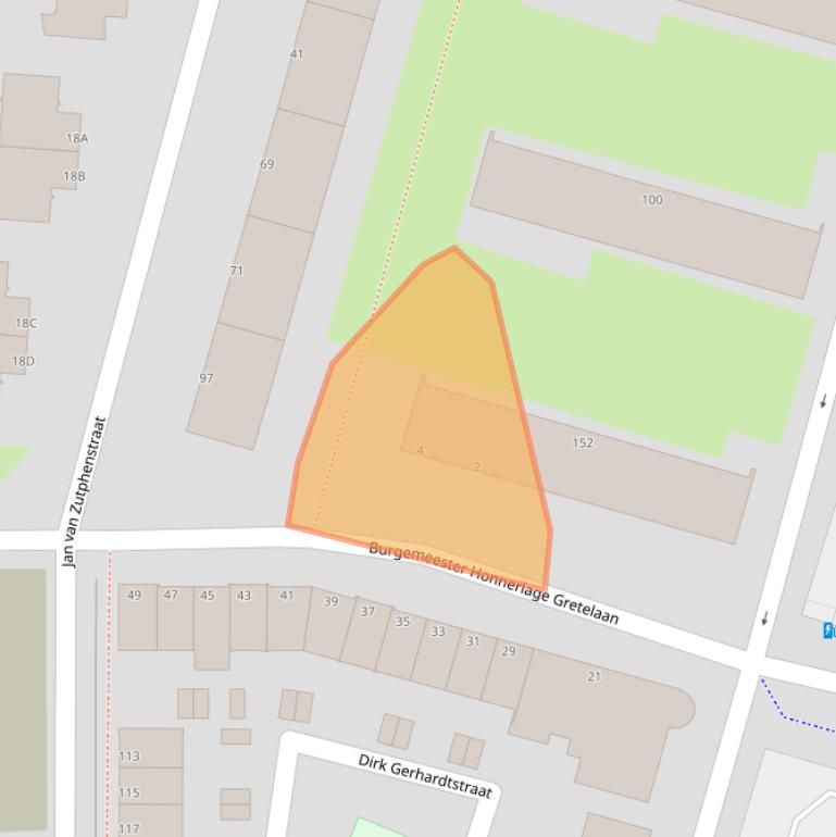 Kaart van postcodegebied 3119BK.