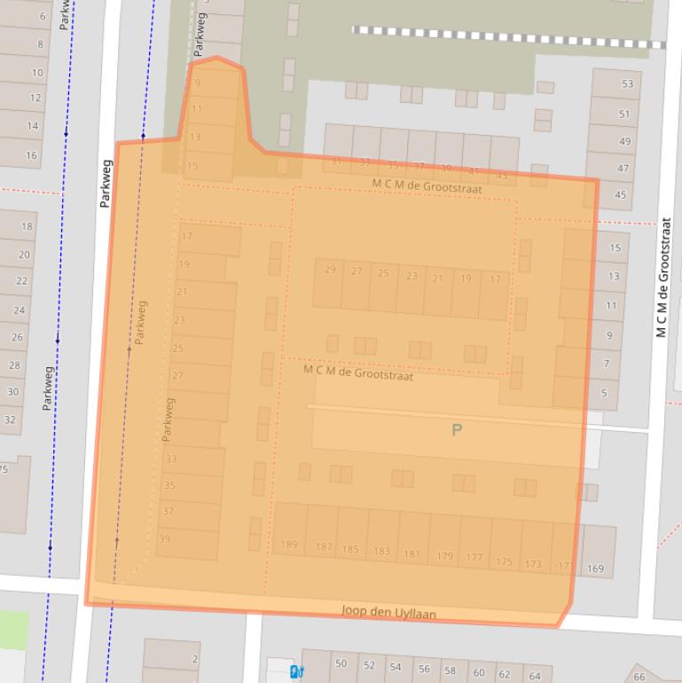 Kaart van postcodegebied 3119CD.