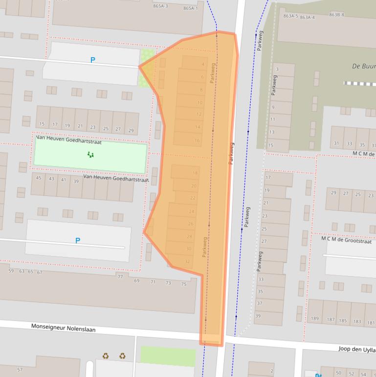 Kaart van postcodegebied 3119CL.