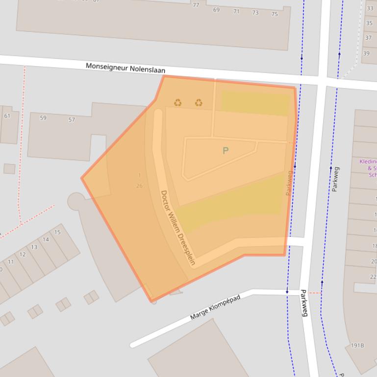 Kaart van postcodegebied 3119CW.