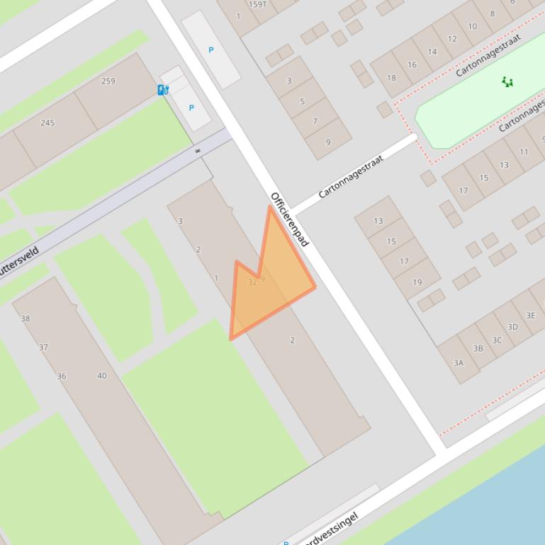 Kaart van postcodegebied 3119DE.