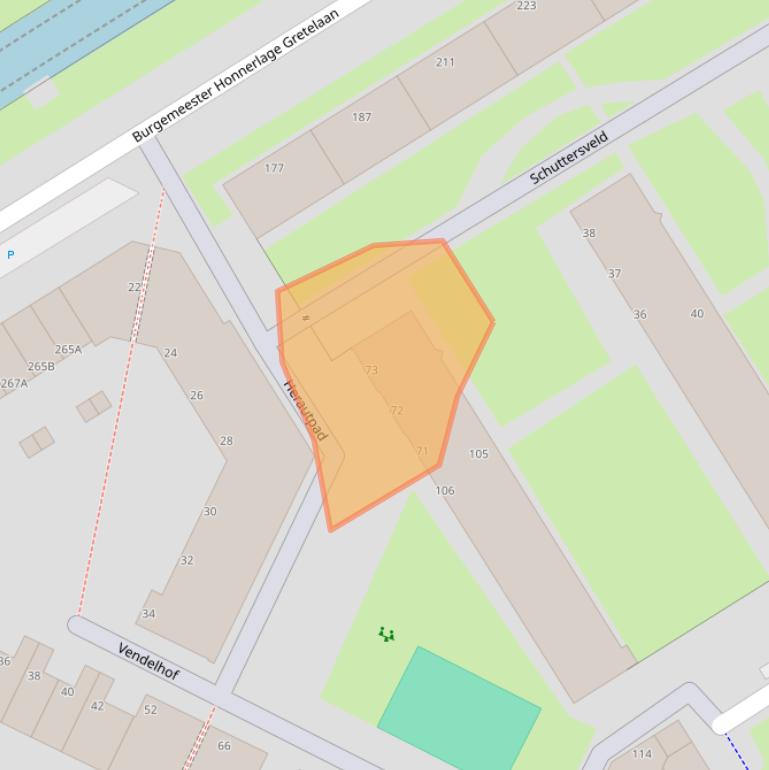 Kaart van postcodegebied 3119DJ.