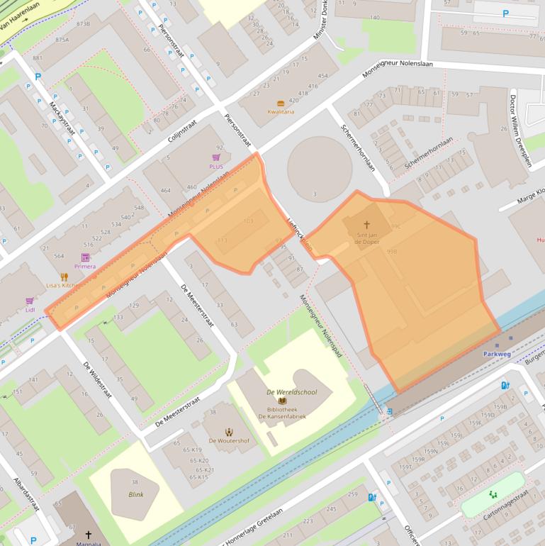 Kaart van postcodegebied 3119EB.