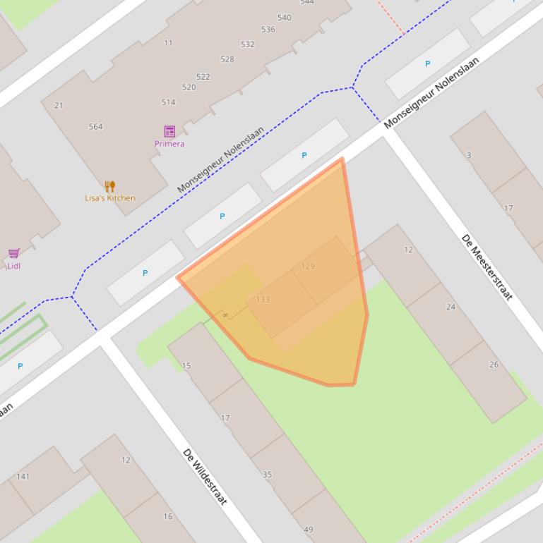 Kaart van postcodegebied 3119EC.