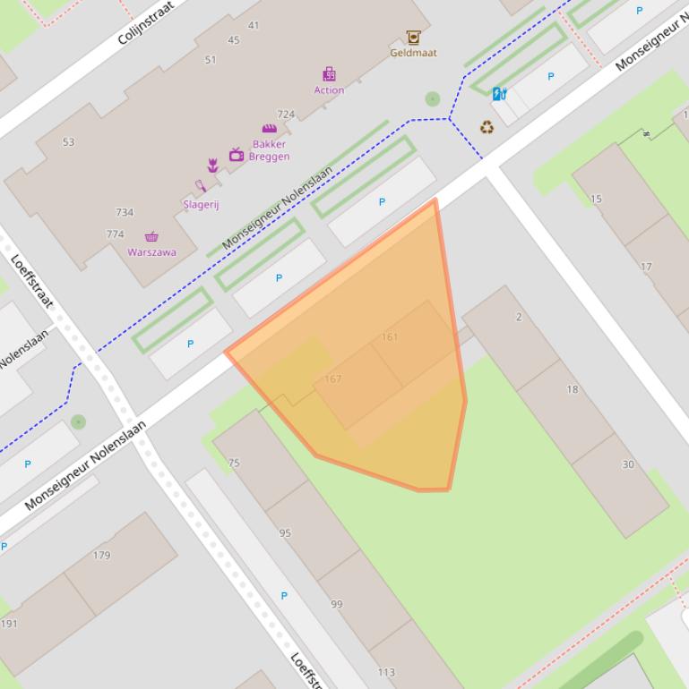 Kaart van postcodegebied 3119EE.