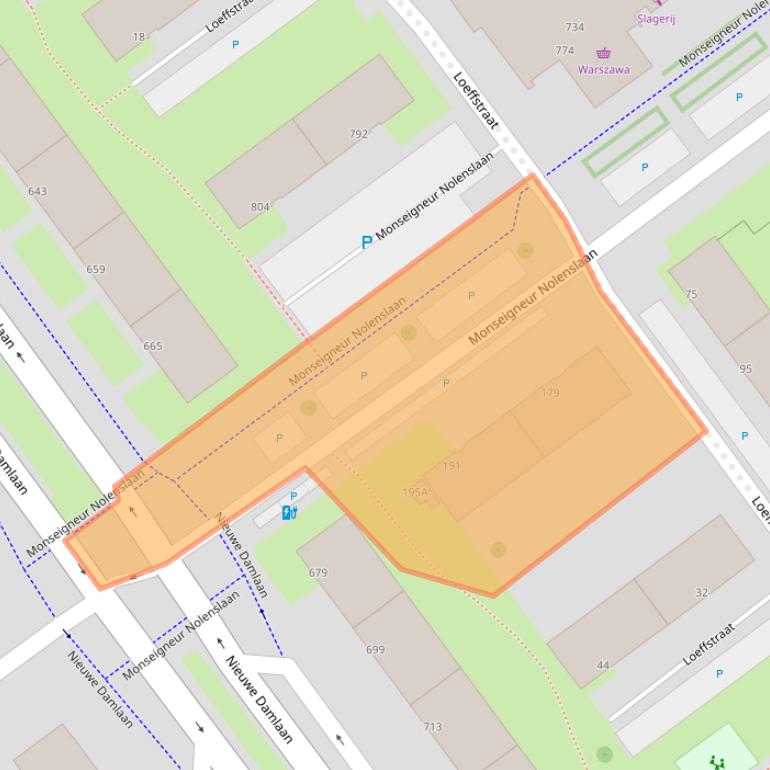 Kaart van postcodegebied 3119EG.