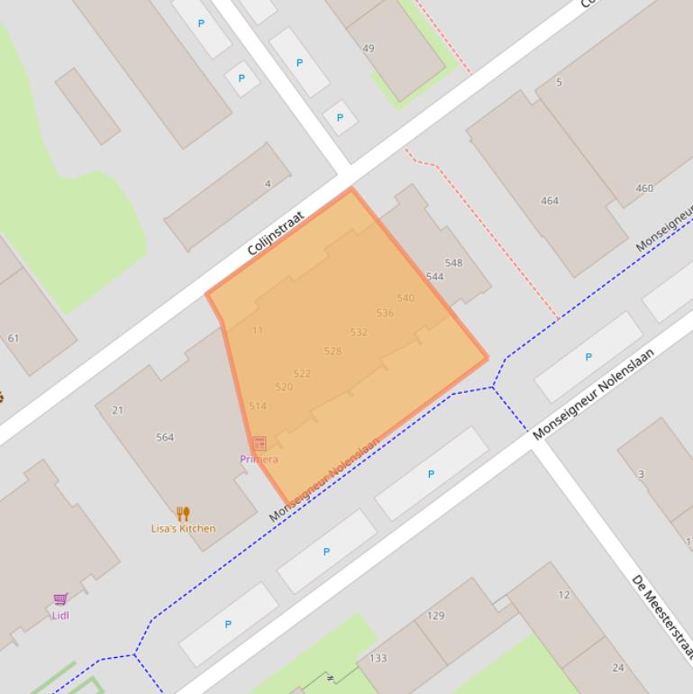 Kaart van postcodegebied 3119EN.