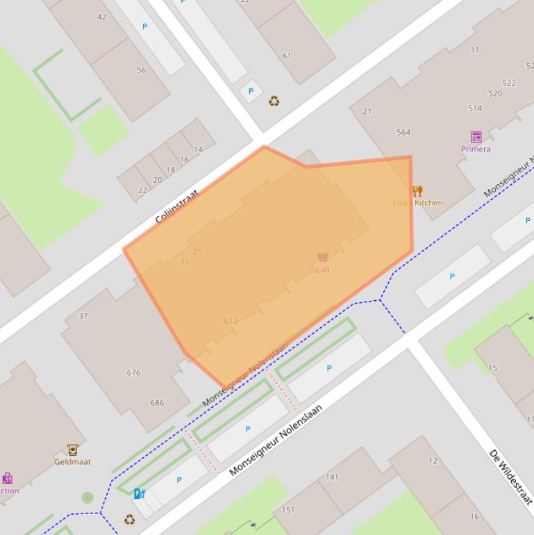 Kaart van postcodegebied 3119ER.