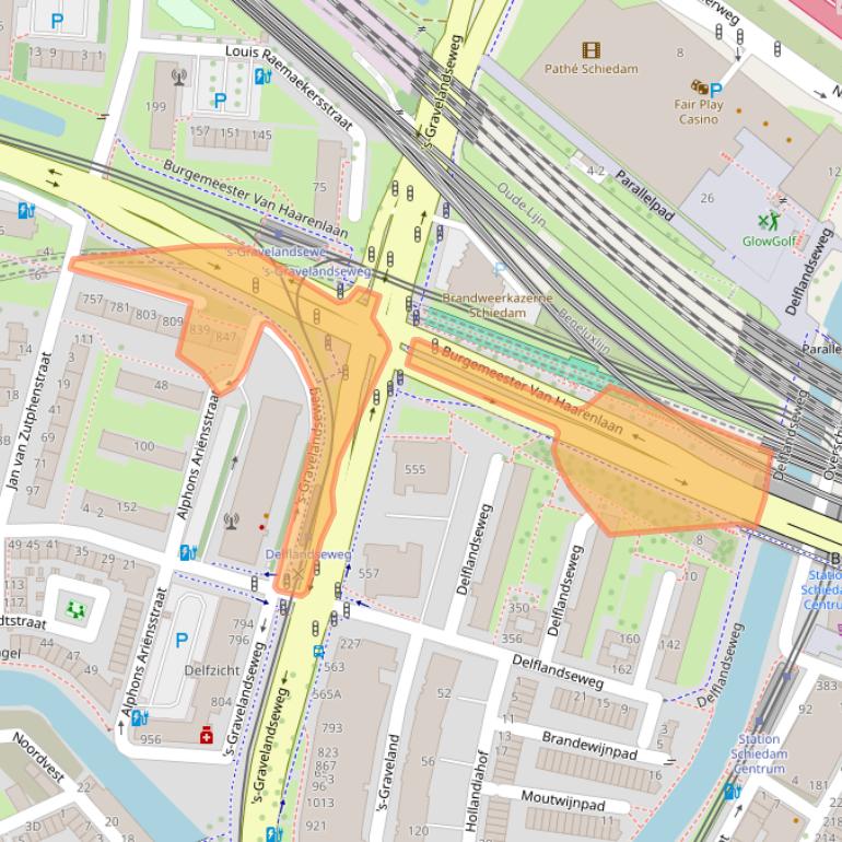 Kaart van postcodegebied 3119GA.