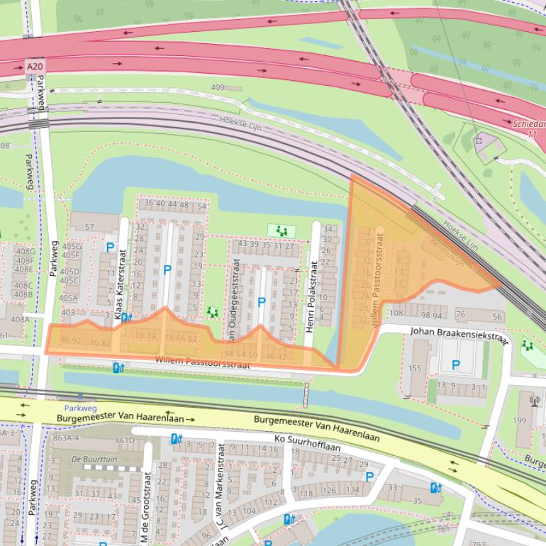 Kaart van postcodegebied 3119HG.