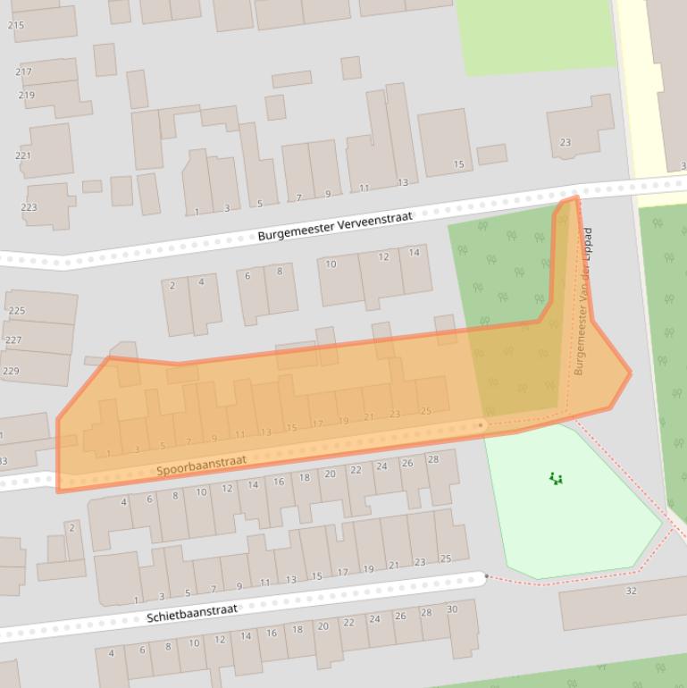 Kaart van postcodegebied 3119JG.