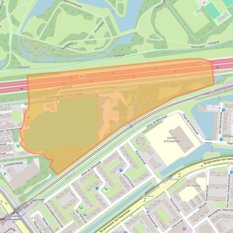 Kaart van postcodegebied 3119JK.