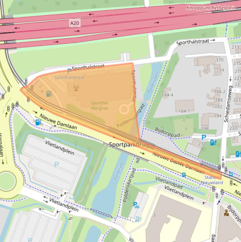 Kaart van postcodegebied 3119KA.