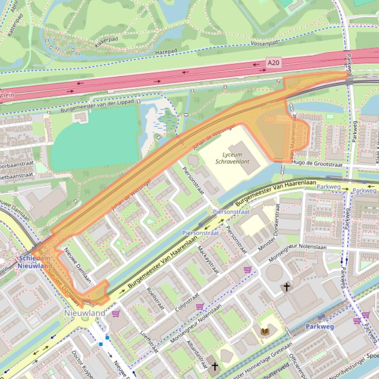 Kaart van postcodegebied 3119MV.