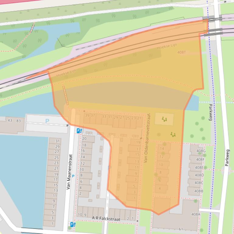 Kaart van postcodegebied 3119MX.